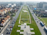 Avenija Većeslava Holjevca, ulica Hrvatske bratske zajednice, panorama prema jugu